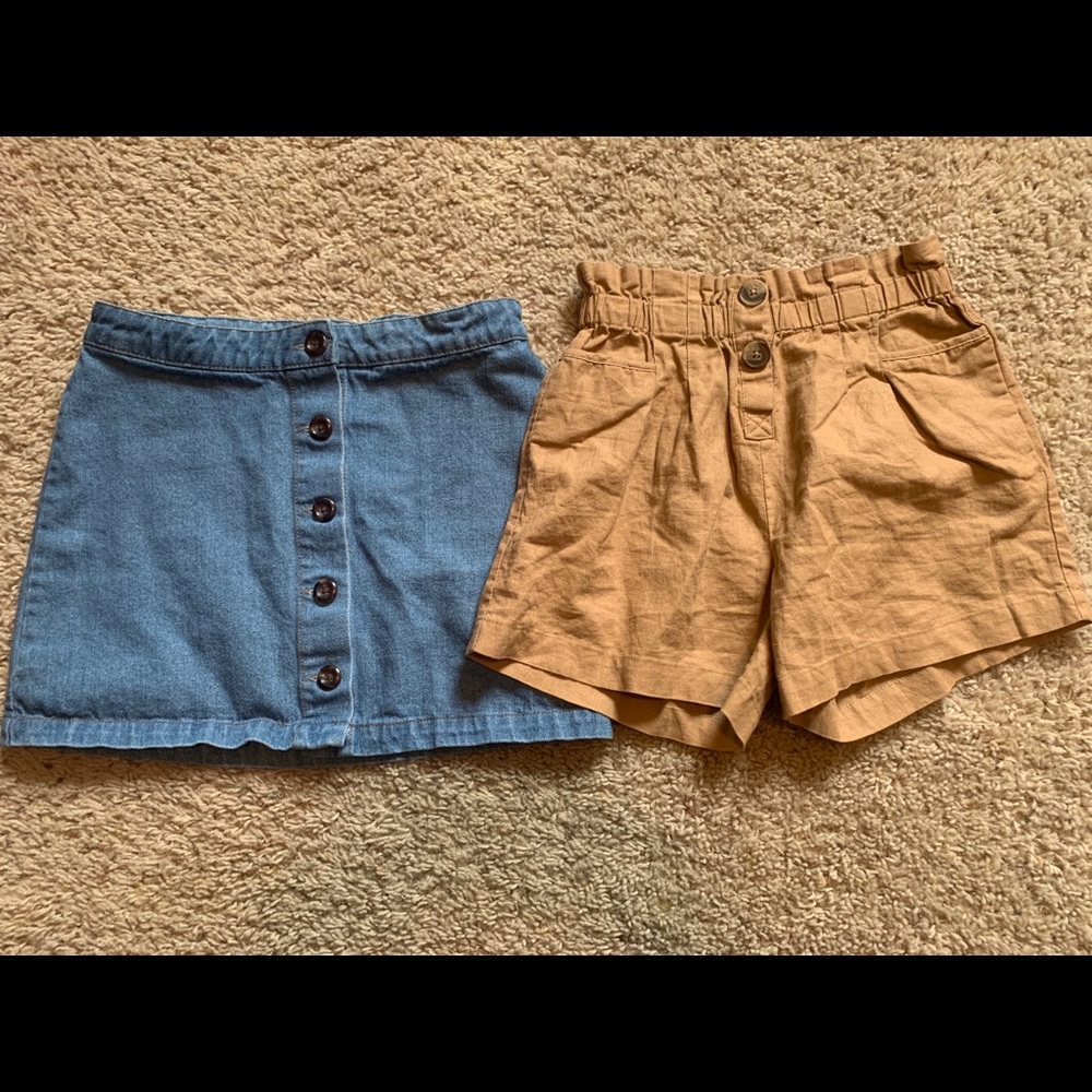 Girls skirt and shorts